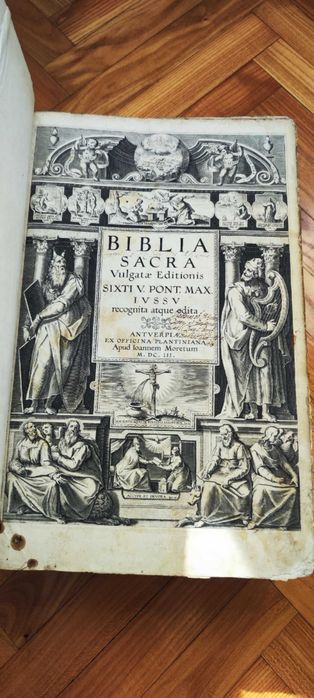 Изключително рядка Biblia Sacra на латински език 1603г