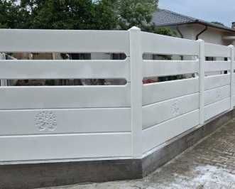 Gard din Beton  armat  Alb Gri