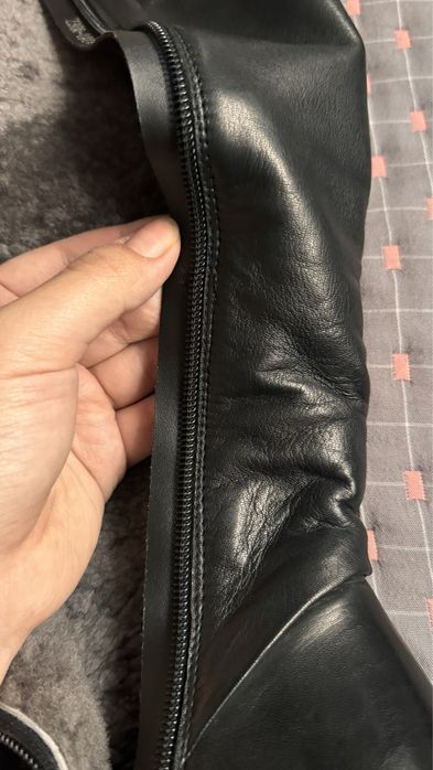 Зимние сапоги кожа