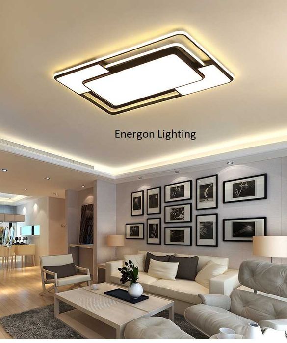 LED ГОЛЯМА Луксозна лампа 288w интериор  три цвята  светлина