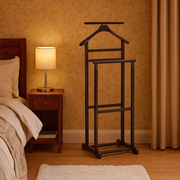 Portmantou din lemn masiv de fag, lacuit