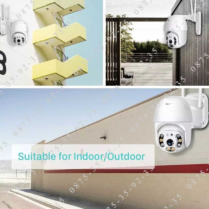 3 БРОЯ! Куполна PTZ CAMERA 5G + 2.4G Wi-Fi. Външна въртяща WiFi камера