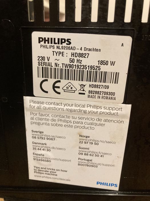 Expresor cafea boabe Philips HD8827