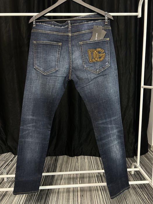 Blugi Dolce&Gabbana  Denim Premium Bărbați Model Nou Slim Fit Logo Brodat Design Modern