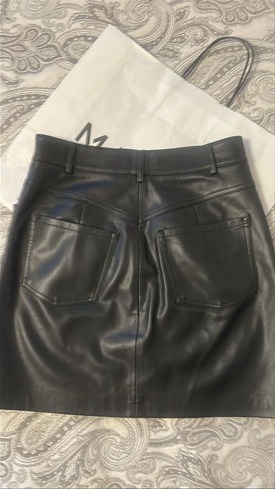 Мини Юбка mango эко кожа