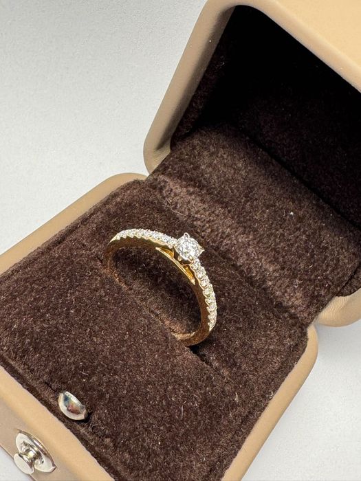 Inel TEILOR aur 18K cu diamante 0,39 ct, nou, certificat
