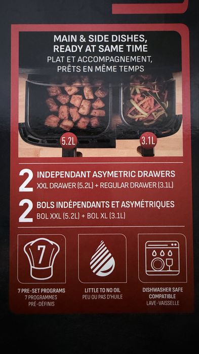 Airfryer Tefal - Dual Easy Fry