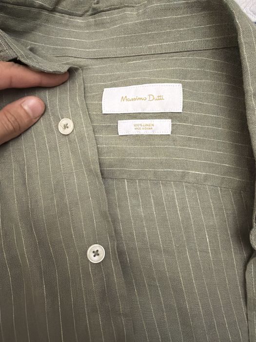 Рубашка из льна massimo dutti