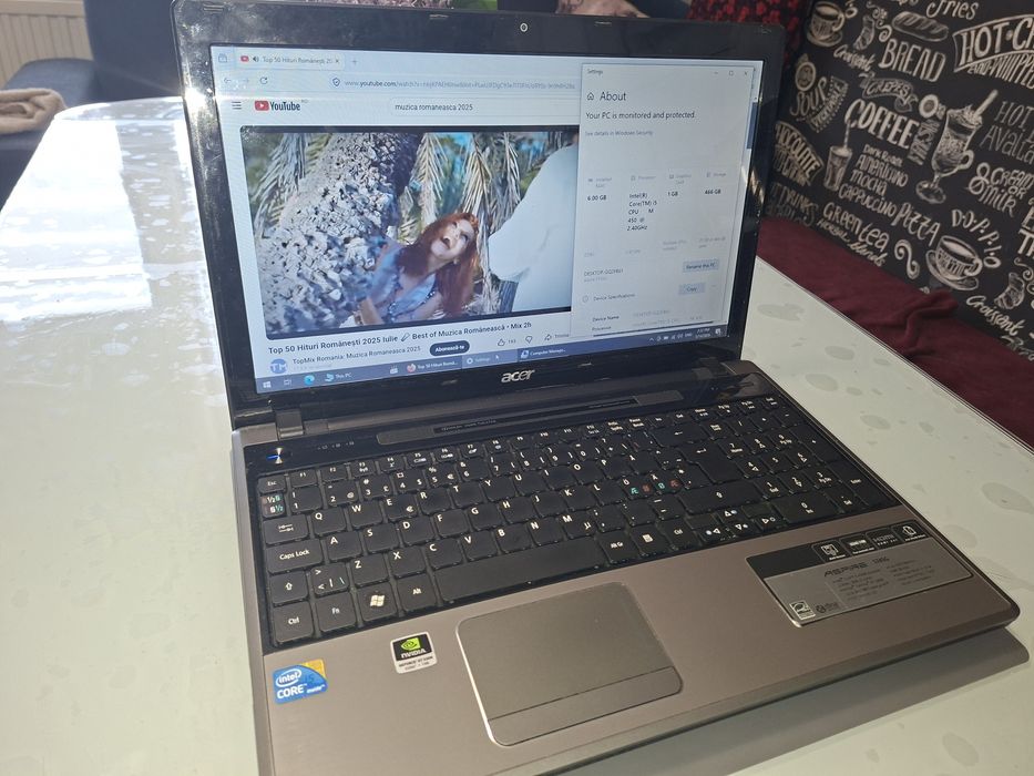 Acer Aspire 5745g, Intel i5, 500 gb, video dedicat,  6 gb ram
