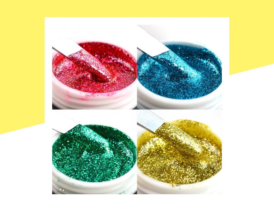 UV/LED Платинена брокатена гел боя VENALISA, гел лак