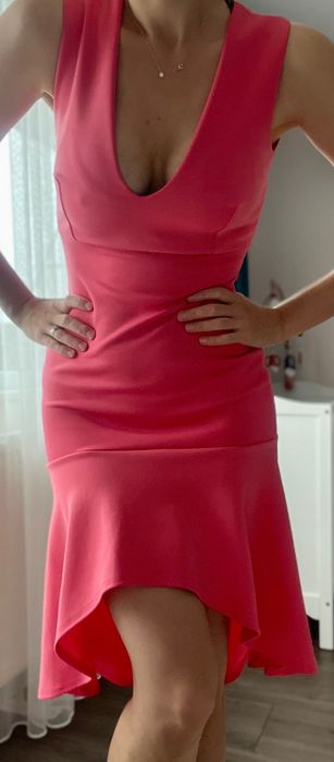 Club L празнична, бонбонена  рокля размер С - цикламен цвят