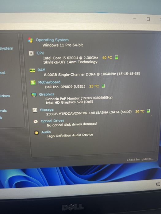 Dell Latitude E5470 ; i5 6200U ; 8 GB RAM ; SSD m2 256 GB