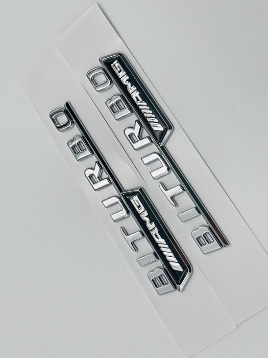 Embleme Compatibile Mercedes biturbo AMG crom
