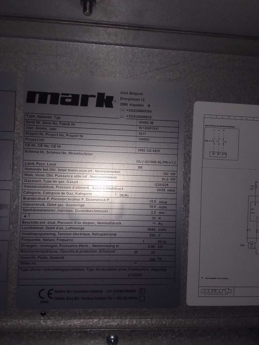 Aerotermă pe gaz Mark GNSD 95 aproape noua !!