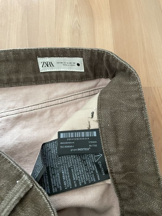 Модерни нови дънки Zara, цв.кафяв, нови, с етикет, р-р 44
