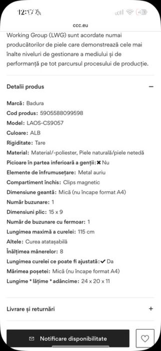 Geanta de mana Badura