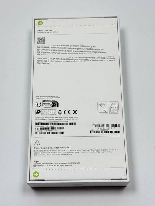 НЕРАЗПЕЧАТАН! Apple iPhone 17 Pro Max 256GB Silver
