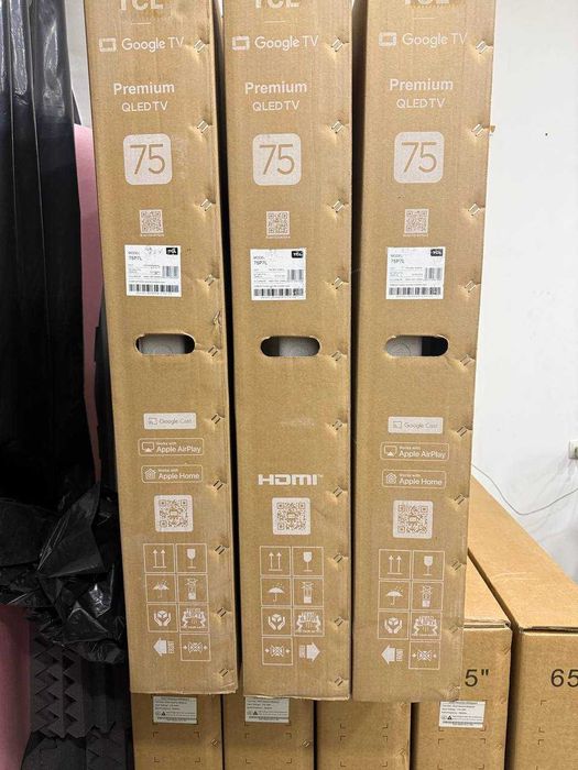 Телевизор TCL 75QLED 4K Google TV два пульта дистанционного управления