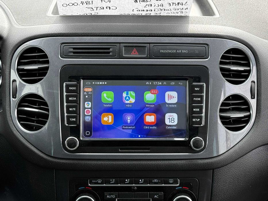 Navigatie VW Tiguan Touran T5 Seat Leon Skoda Fabia 2 Carplay 1-8GB