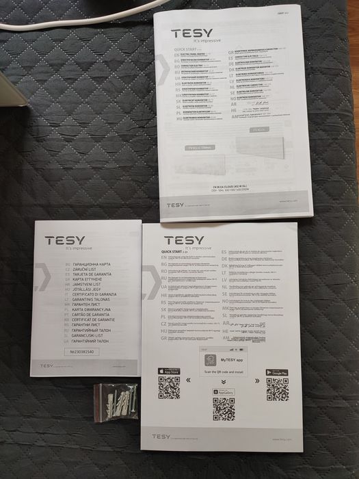 Електрически конвектор TESY FinEco Glass Cloud