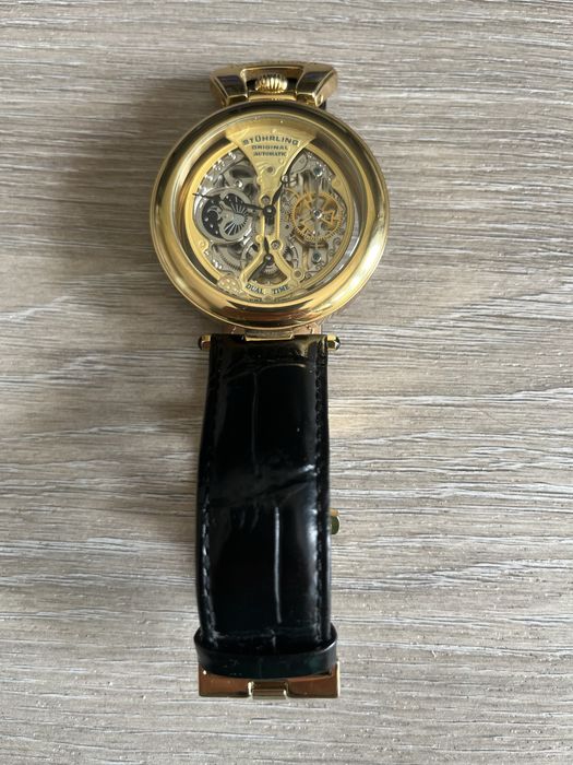 Stuhrling Original Emperor's Grandeur 127A Gold Analog Watch