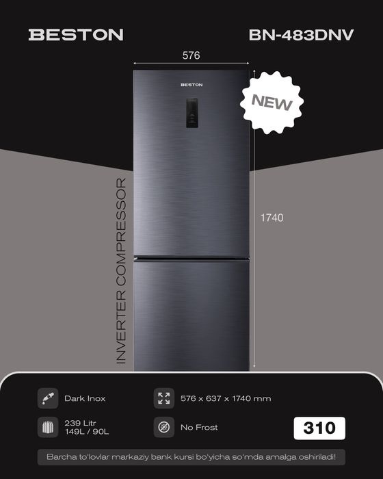 Холодильник Beston Хит продаж / Бесплатная доставка по городу