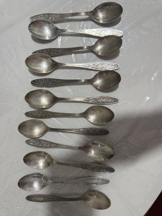 Мельхиор десертные ложки.