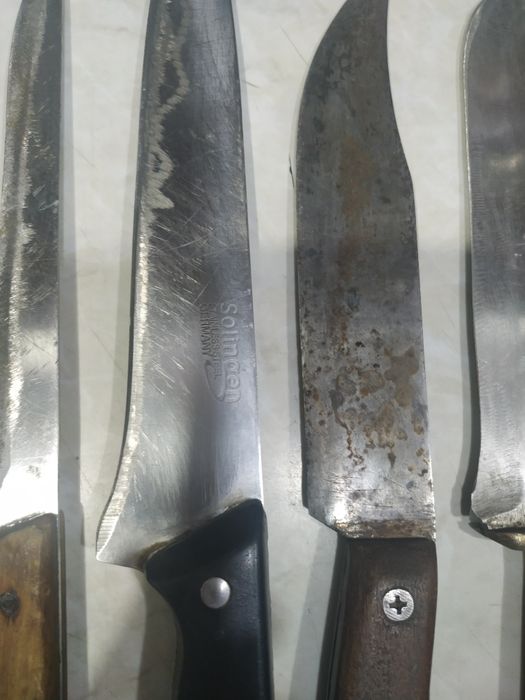 Ножи кухонные б/у и консервный нож