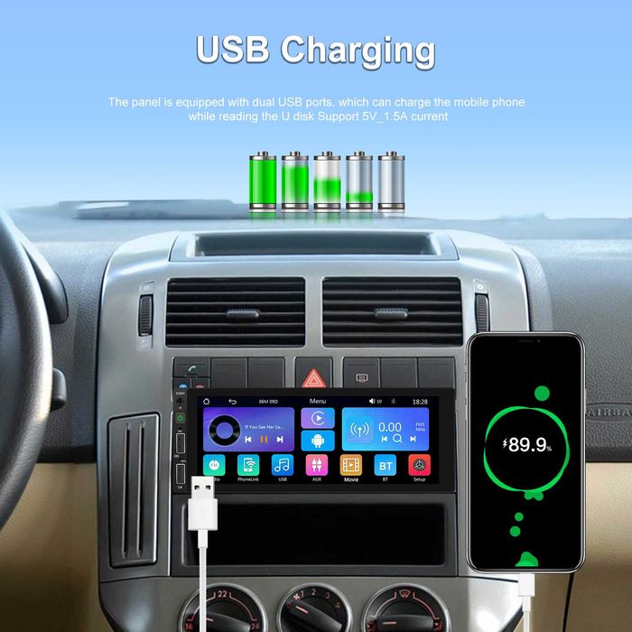 Мултимедия плеър за кола Автомобил единичен дин тъчскрийн дисплей тъч