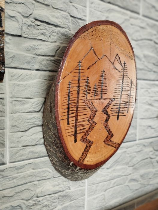 Tablouri pirogravate cu diferite imagini