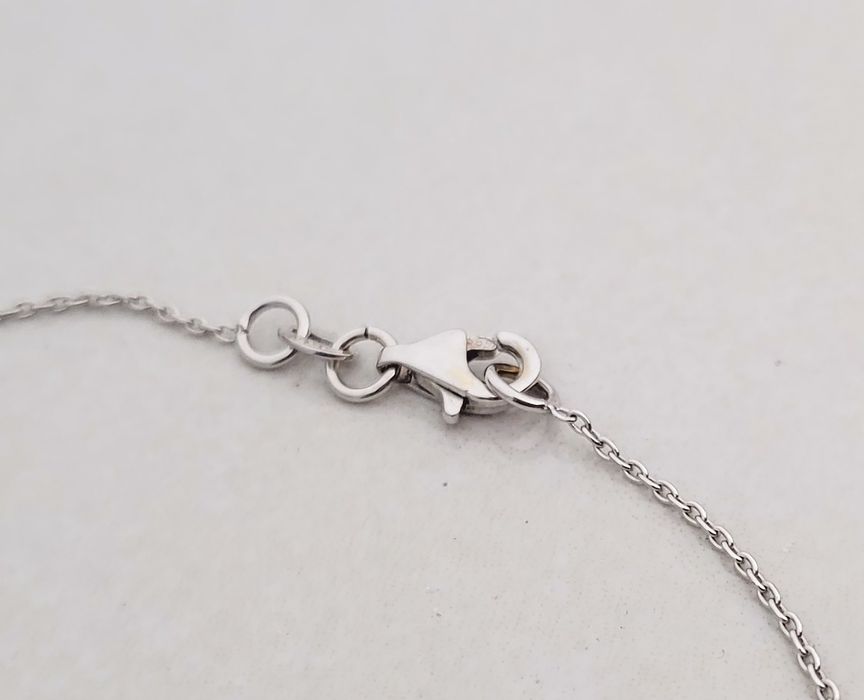 Colier din aur alb de 14K cu pandantiv inimă și diamante naturale