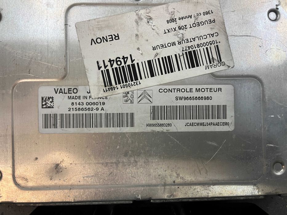 Компютър двигател ECU VALEO ВАЛЕО J34P V34.1 J34P-AAE Peugeot Citroen