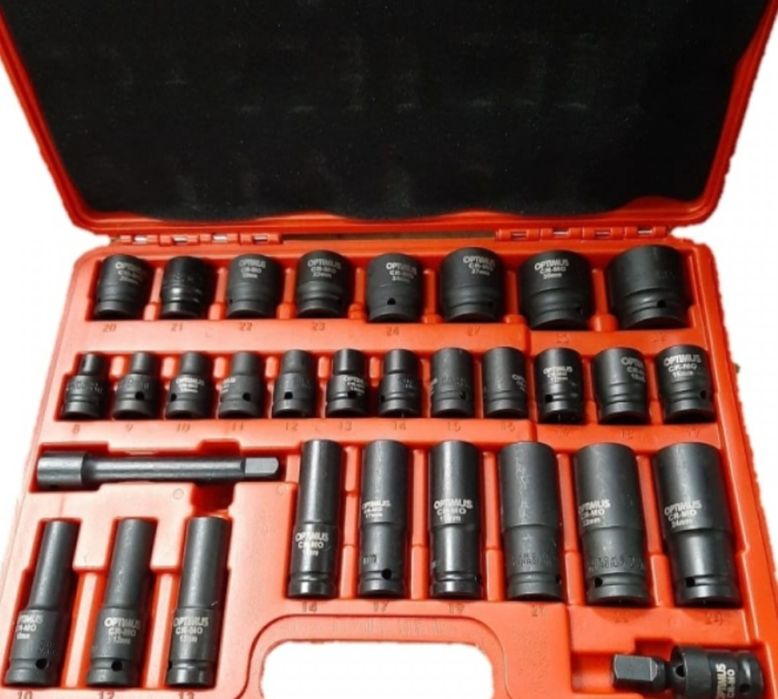 Trusa chei tubulare de impact lungi si scurte 32 piese 1/2"