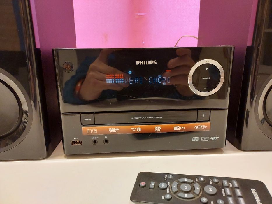 Sistem audio Philips.CD-MP3,tuner RDS,telecomandă. Perfect funcțional