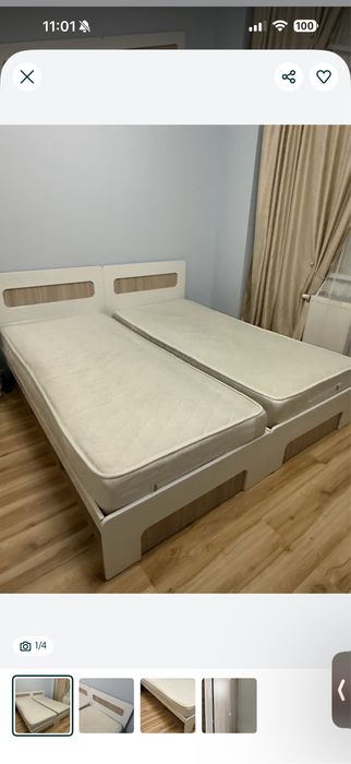 Продам 2 кровати односпальные с матрасом