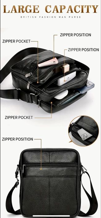 Мъжки елегантни чанти за през рамо/Кафяви и черни ест.кожа -9%Промоция