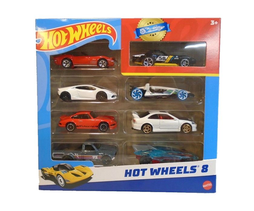 Hot Wheels - детски Комплект от 8 броя метални колички 1:64, асортимен