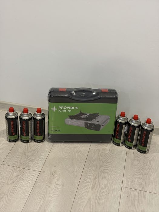 Miniaragaz camping pe gaz Providus CAM FC300G + 6 butelii CGV230LC