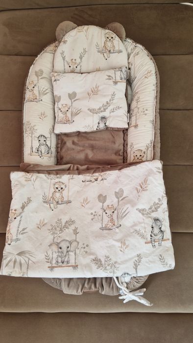 Бебешко гнездо Jukki Happy Jungle Комплект от 5 части Комфорт