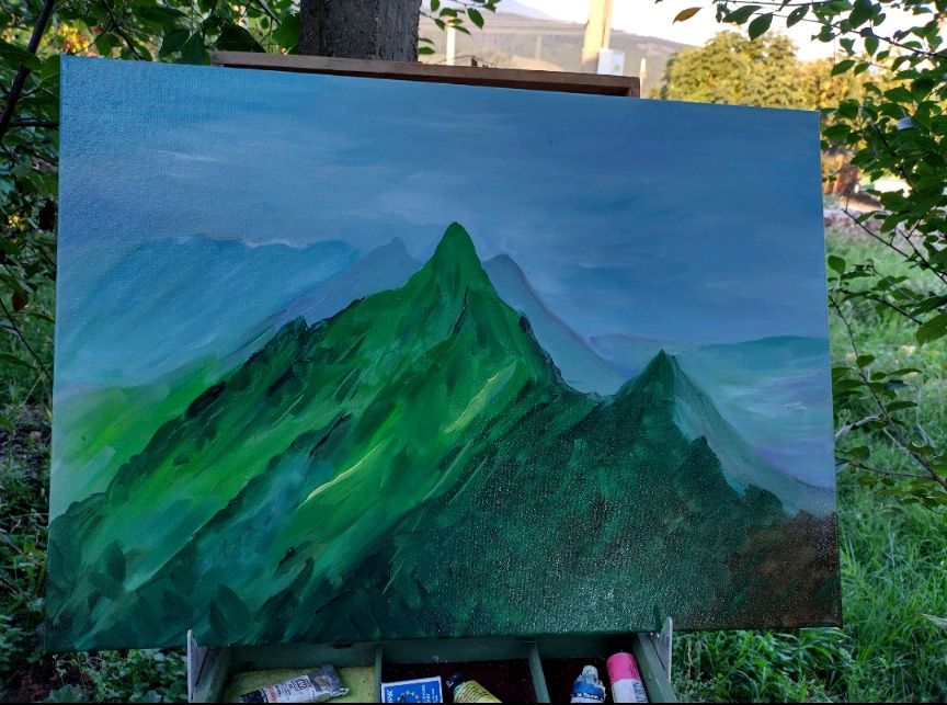 маслена живопис планина 60×80см, платно