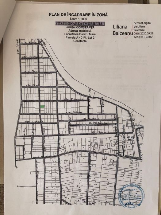 Teren 500 mp intravilan în Palazu Mare, Județul Constanța