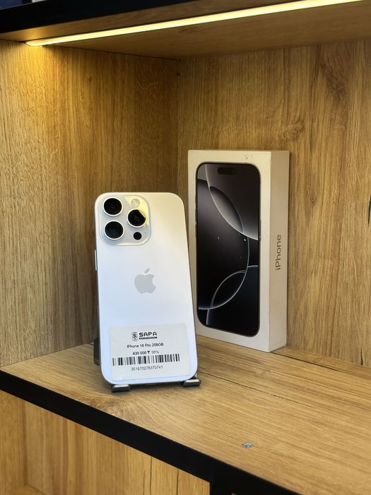 iphone 16 ppro 256gb   98% - White titanium