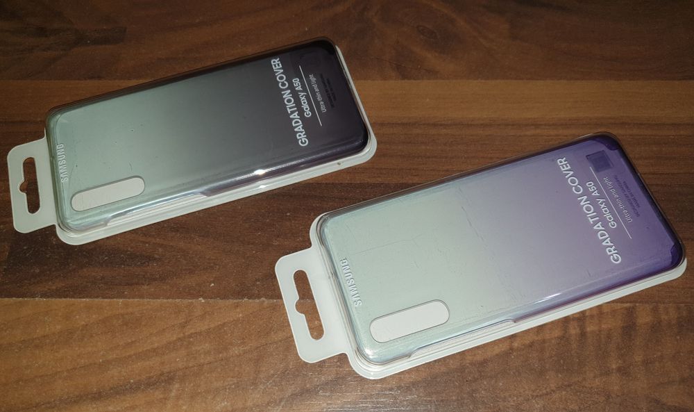 Husa originala Samsung Gradation Cover Galaxy A50 A50s A30s set 2 buc