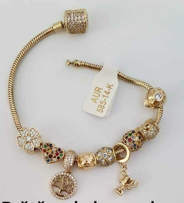 Brățară *PANDORA* Aur Nou 14k /Orice model la comnada
