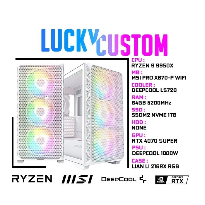 [RYZEN] Ryzen 9 9950X MSI X670P WiFi DDR5 64Gb RTX5070 12Gb