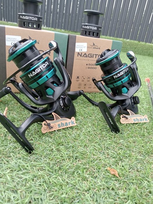 Set 2 lansete feeder Volkanic Lake Feeder 3.9m + 2 mulinete Nagitor 50