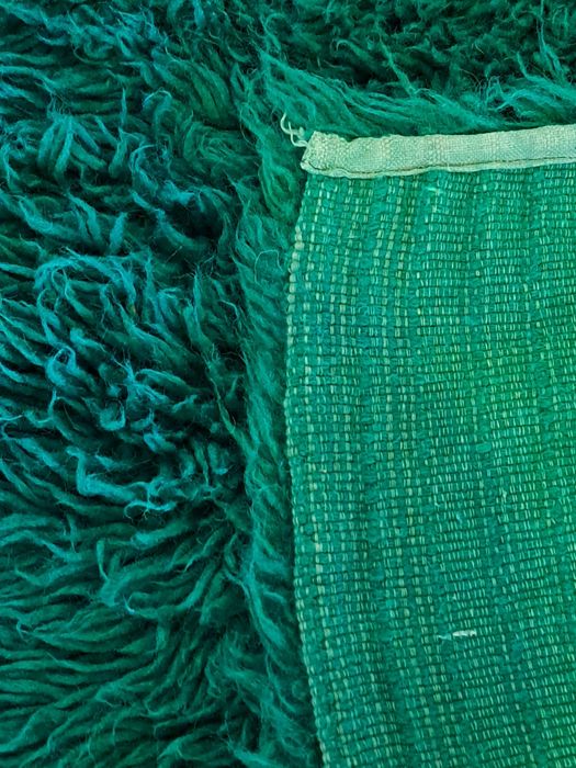 Зелен губер ръчно тъкан.Постелка за легло ръчно тъкана вълнена.Одеал