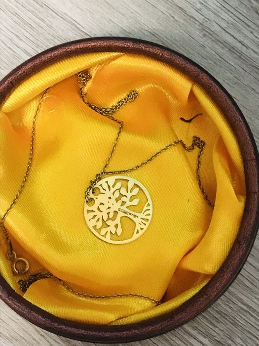 Colier argint suflat cu aur.