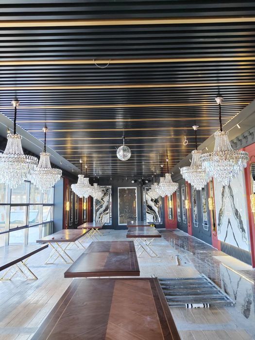 Грильято потолок для кафе, ресторан, фастфуд, реечный потолок PC-67