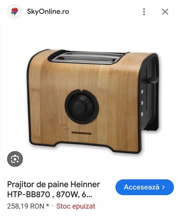 Prajitor de paine Heinner bambus